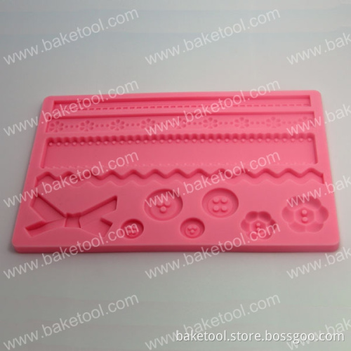 High Quality Button&Rope Silicone Mold Cake Fondant Decoration Mold